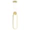 Cwi Lighting Pulley 4 in LED Satin Gold Mini Pendant 1297P4-1-602 - alternate 1